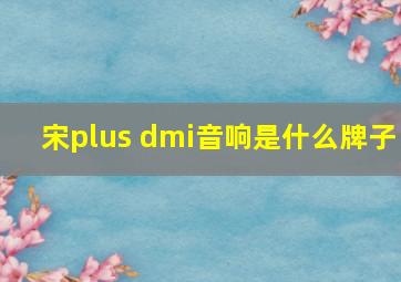 宋plus dmi音响是什么牌子